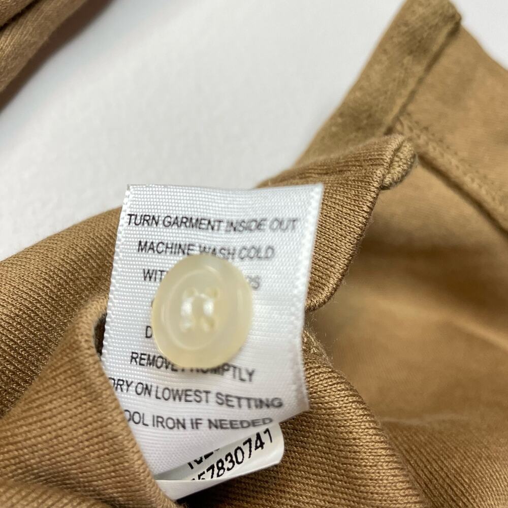 AYR Franny Pima Cotton Knit Classic Polo Shirt Top Camel Tan Chipwich Womens M - Picture 12 of 12